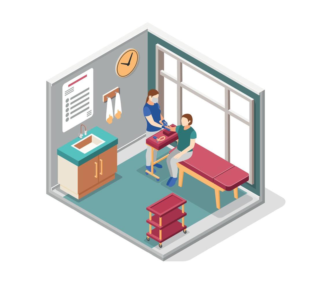 Cancer Day Isometric Concept vector