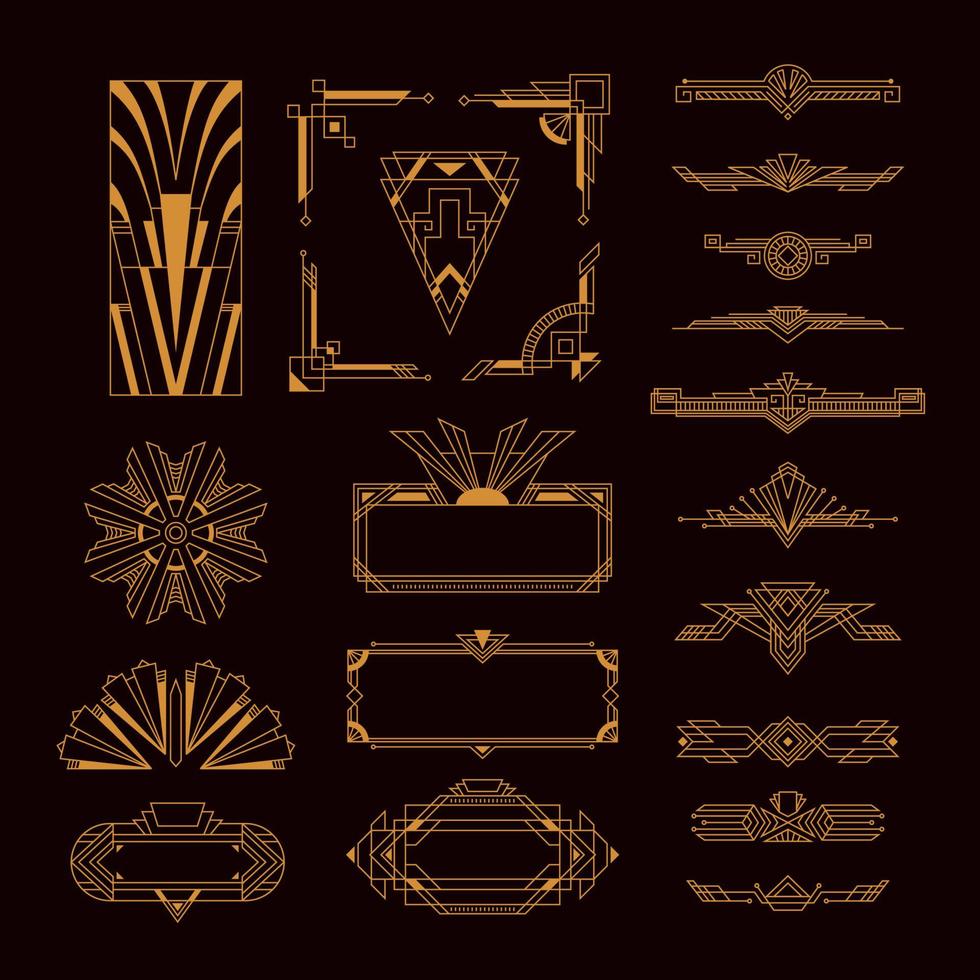 Art Deco Elements Set vector