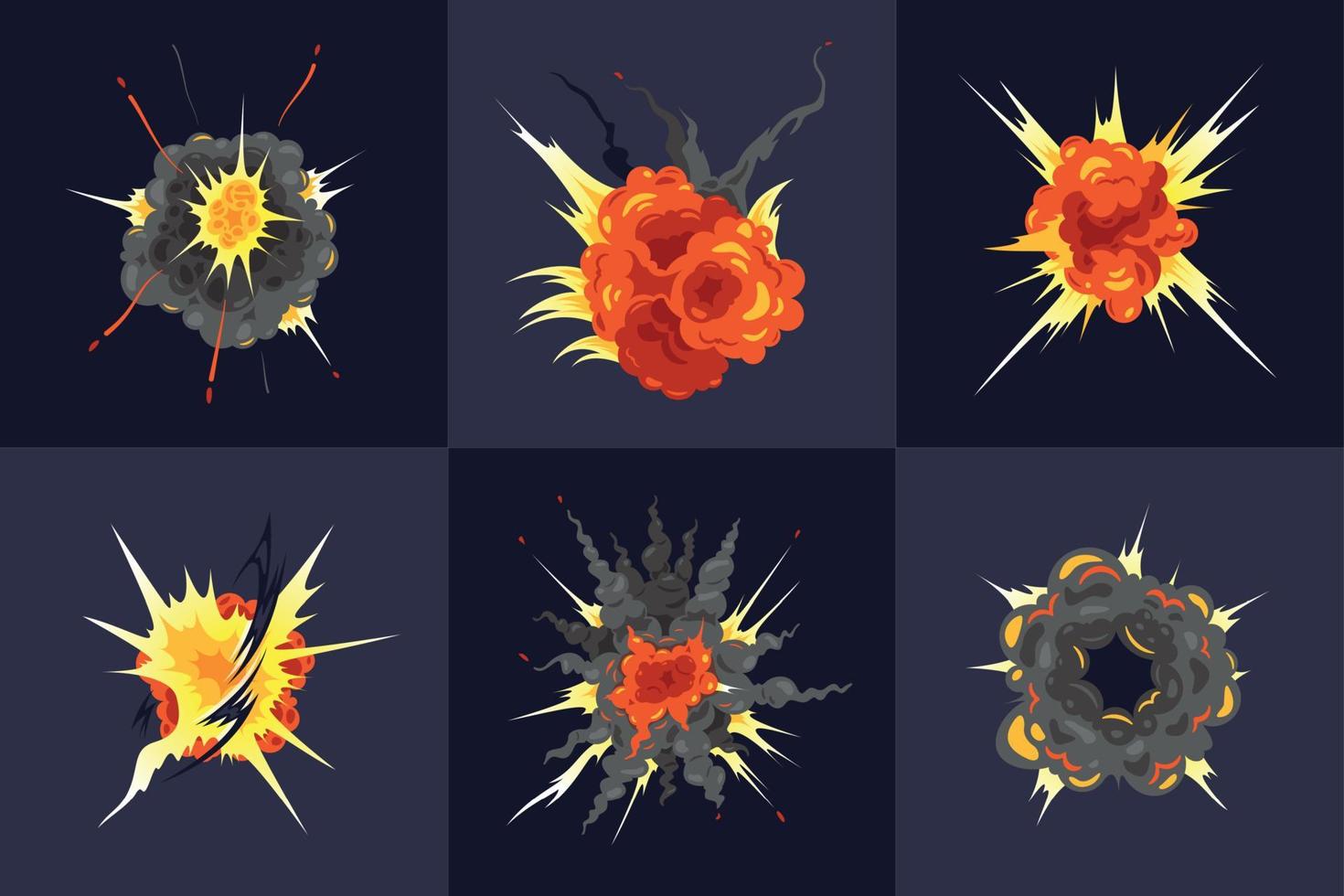 Bomb Explosion Design Concept vector