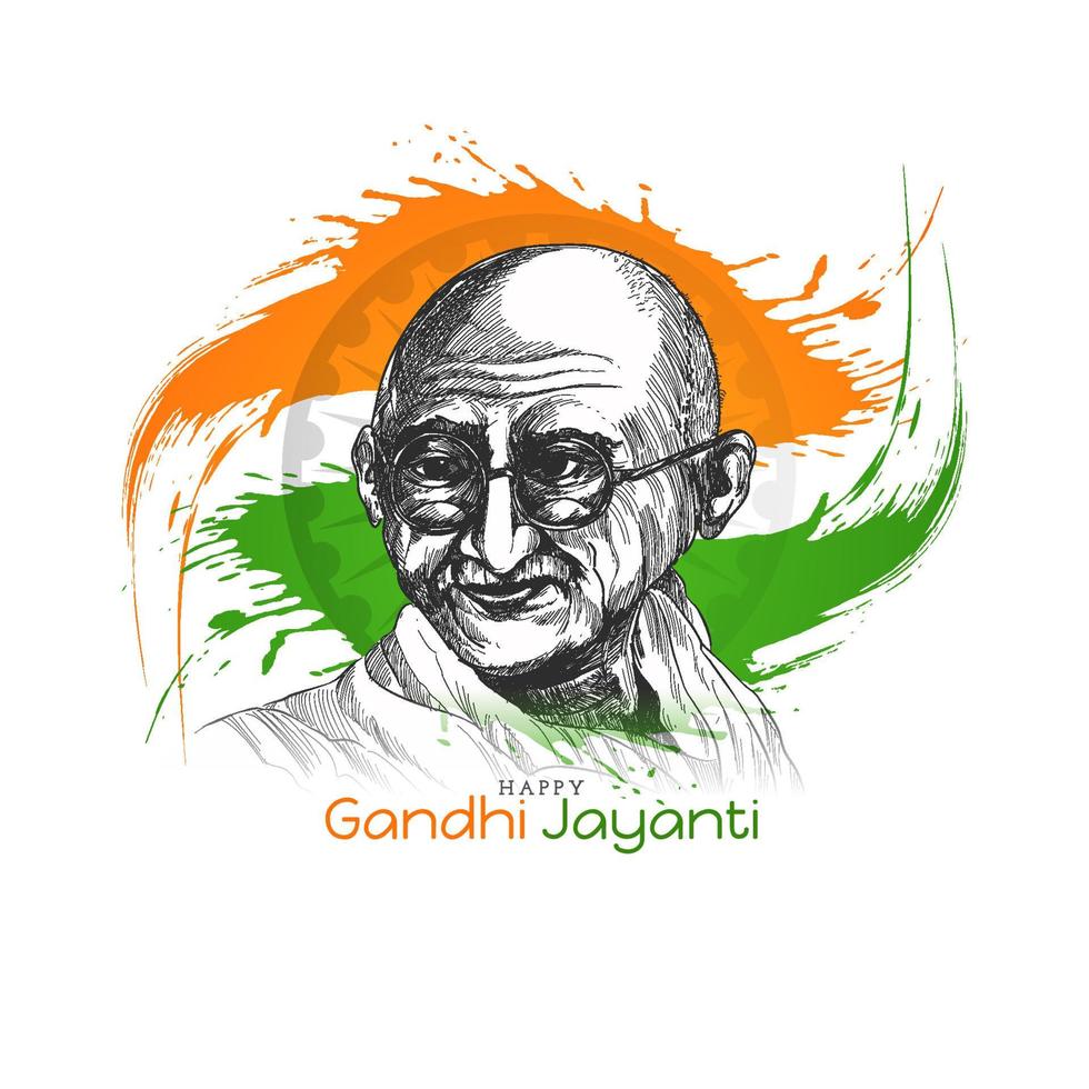 Happy gandhi Jayanti celebration background vector
