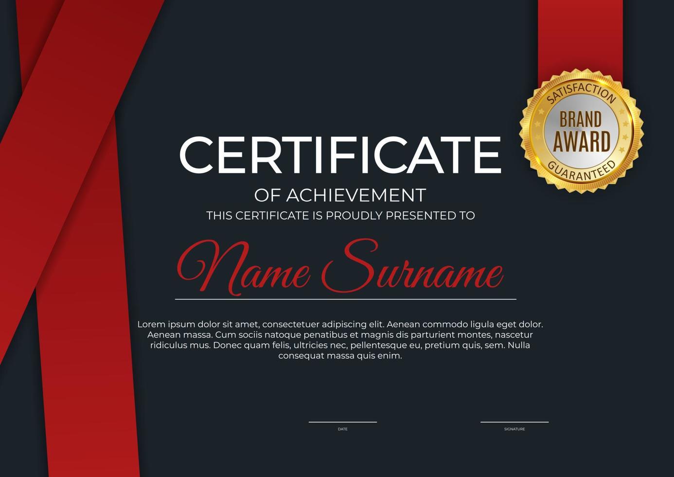 Certificate, diploma template background.Vector illustration vector