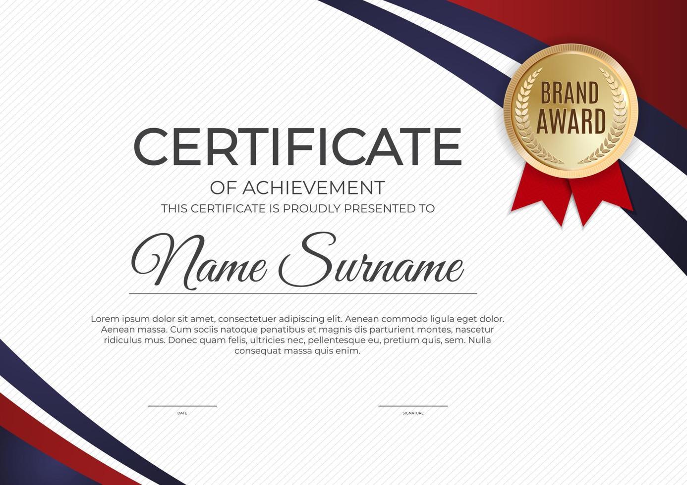 Certificate, diploma template background.Vector illustration vector