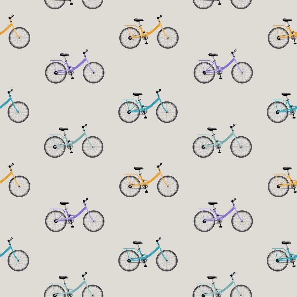 Bicycle Seamless Pattern Background. Vector Illustration