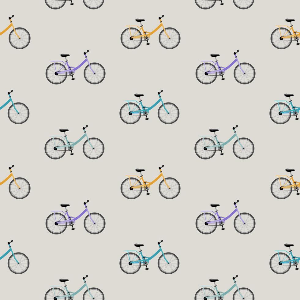 Bicycle Seamless Pattern Background. Vector Illustration