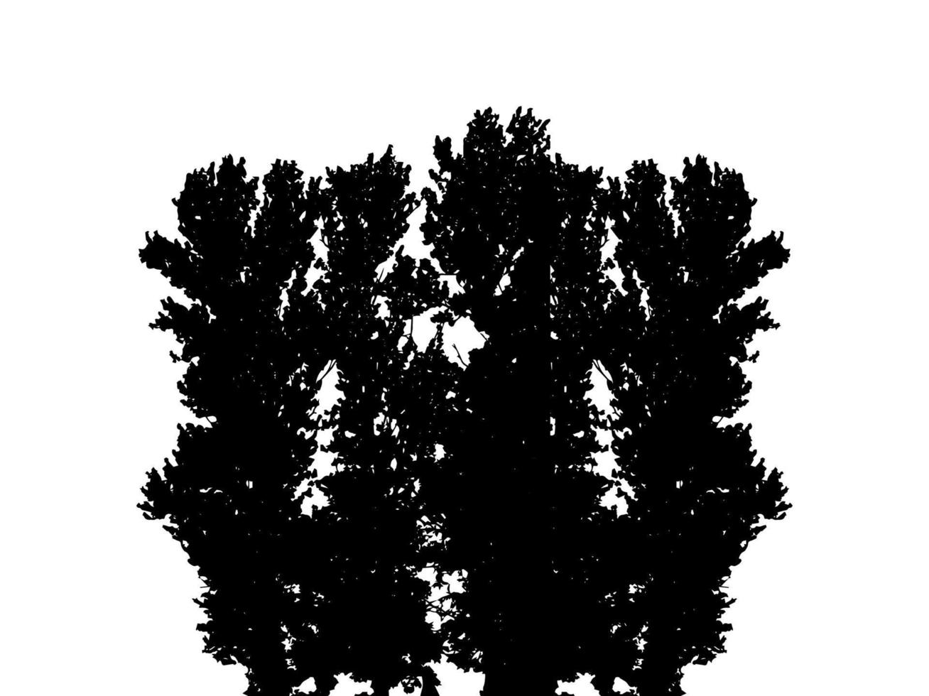 Tree Silhouette Isolated on White Backgorund. Vecrtor Illustration vector