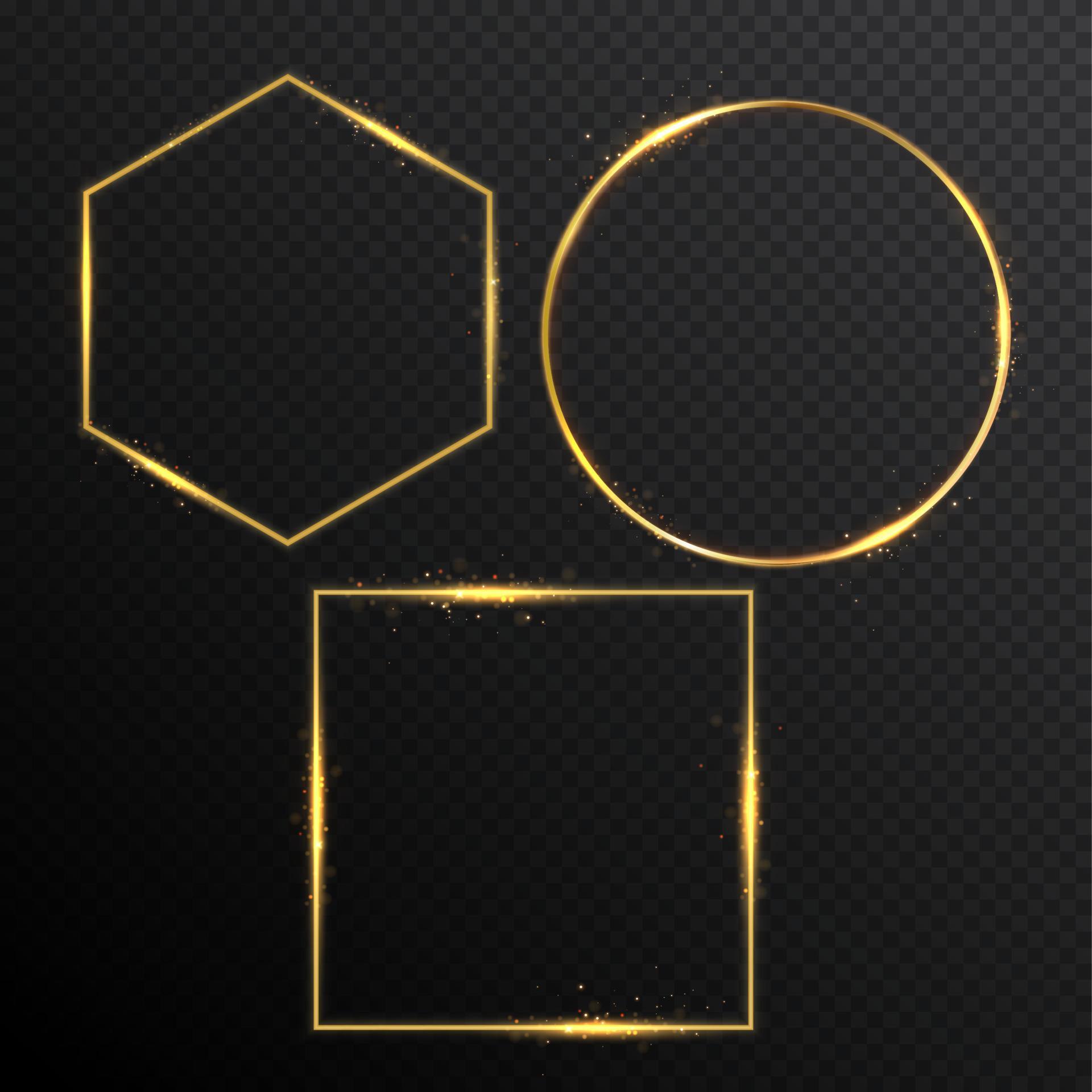 Vector Gold glitter light frame 3501314 Vector Art at Vecteezy