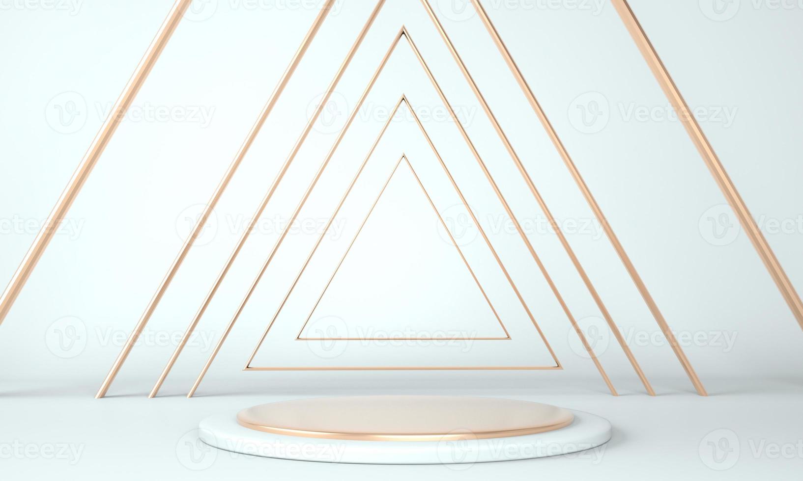 3d abstract background, mock up scene geometry shape podium for product display, 3d illustration. photo