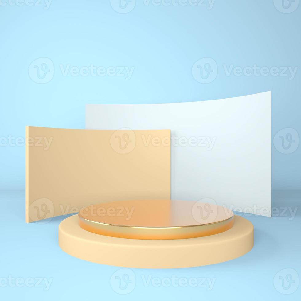 3d abstract background, mock up scene geometry shape podium for product display, 3d illustration. photo