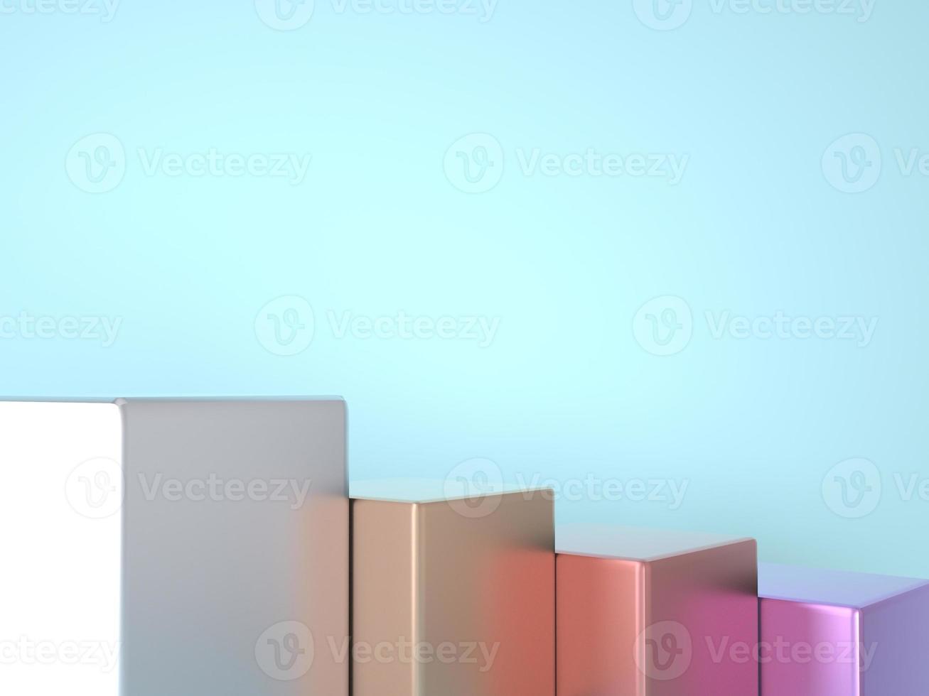 3d abstract background, mock up scene geometry shape podium for product display, 3d illustration. photo