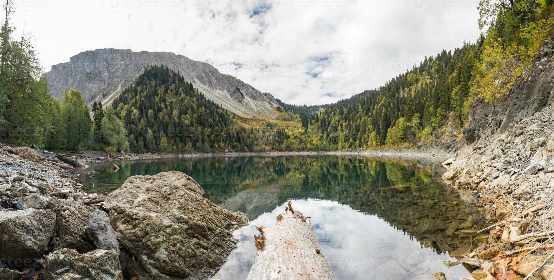 Mountain lake, Abkhazia, Beautiful Malaya Ritsa lake photo