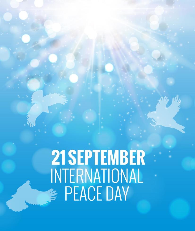 21 September International Peace Background. Vector Illustration