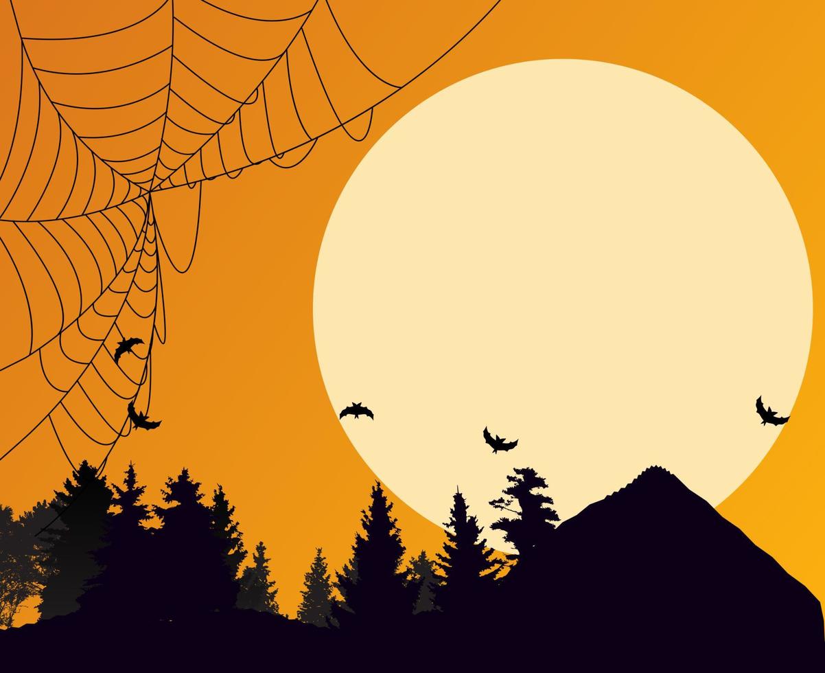 plantilla de fondo de halloween con lugar vacío para el texto vector