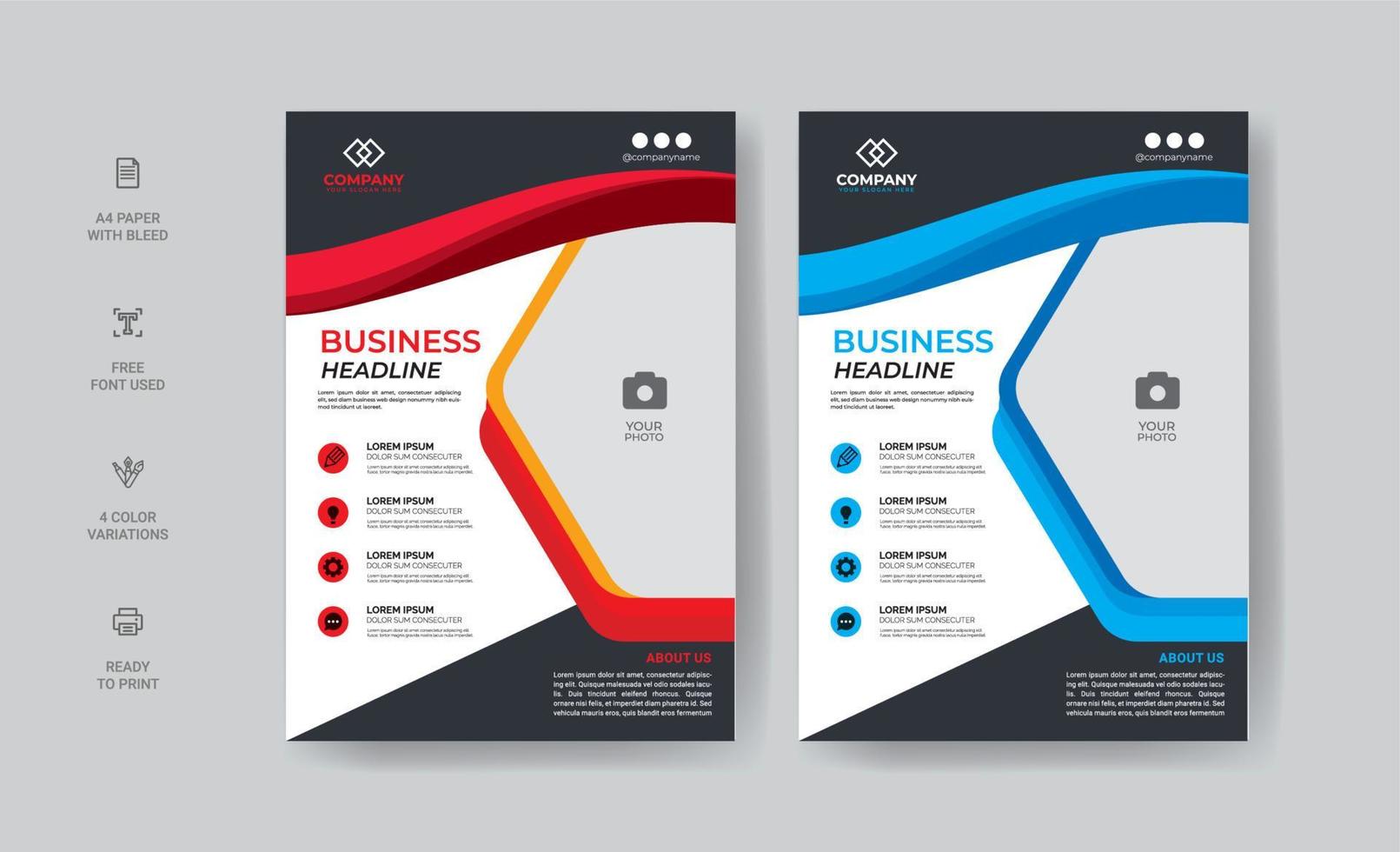 Modern Business Flyer Design Print Ready vector