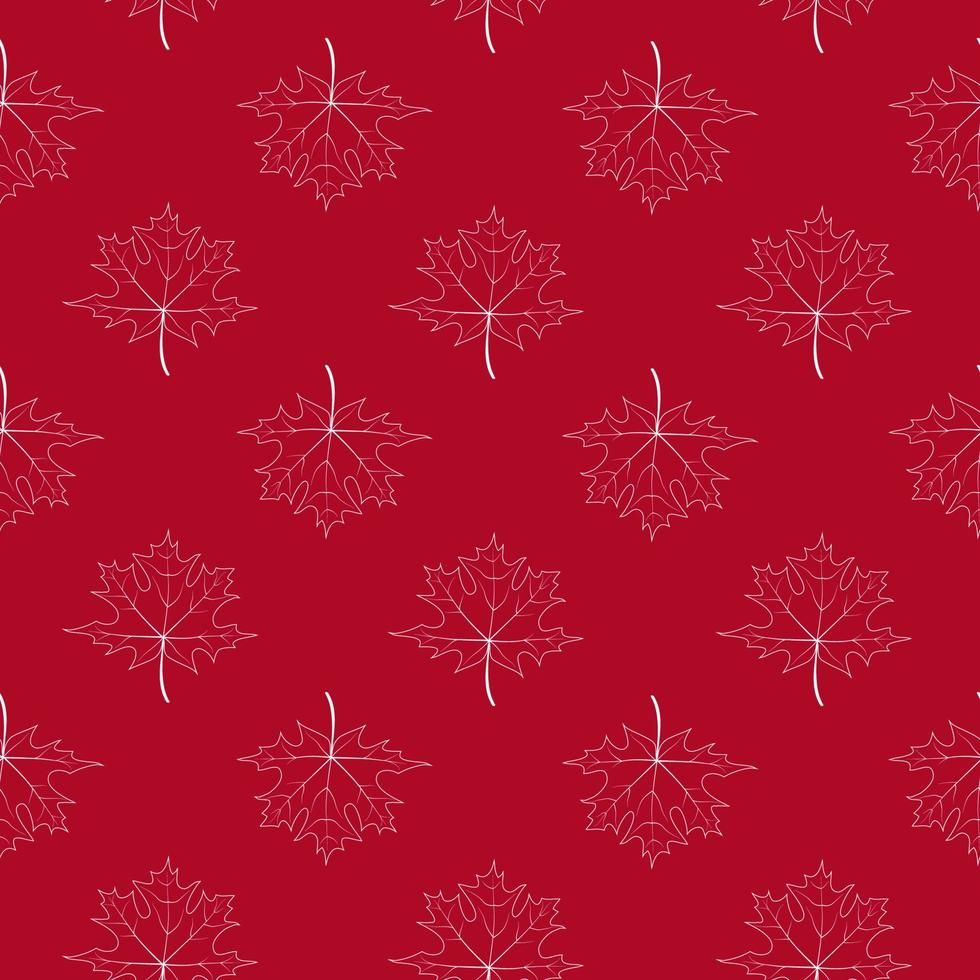 Abstract Seamless Pattern Background with Falling Autumn Leaves vector