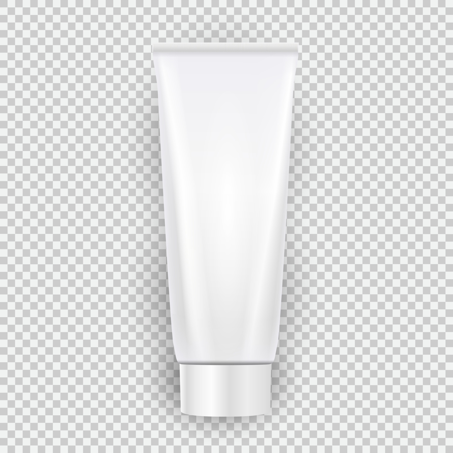 White blank cream bottle template top view with shadow isolated 3501755