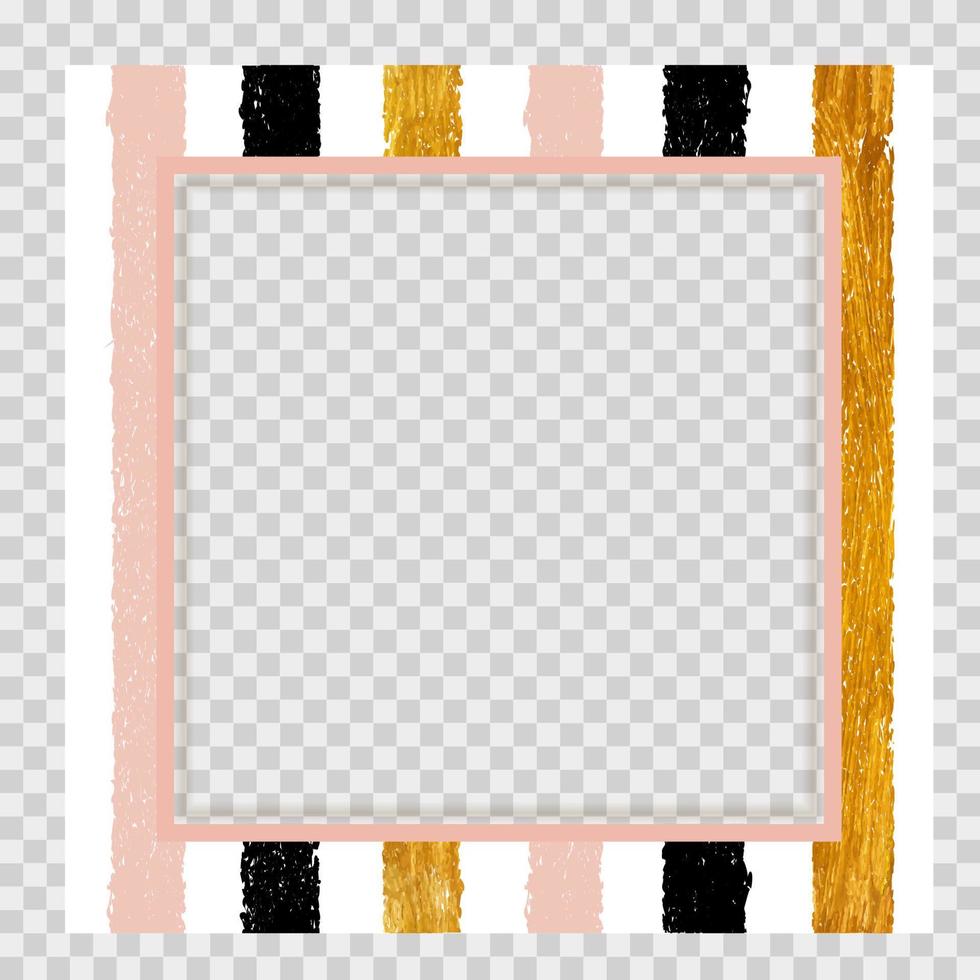 Invitation with Pink Paint Glittering Textured Art and Frame vector