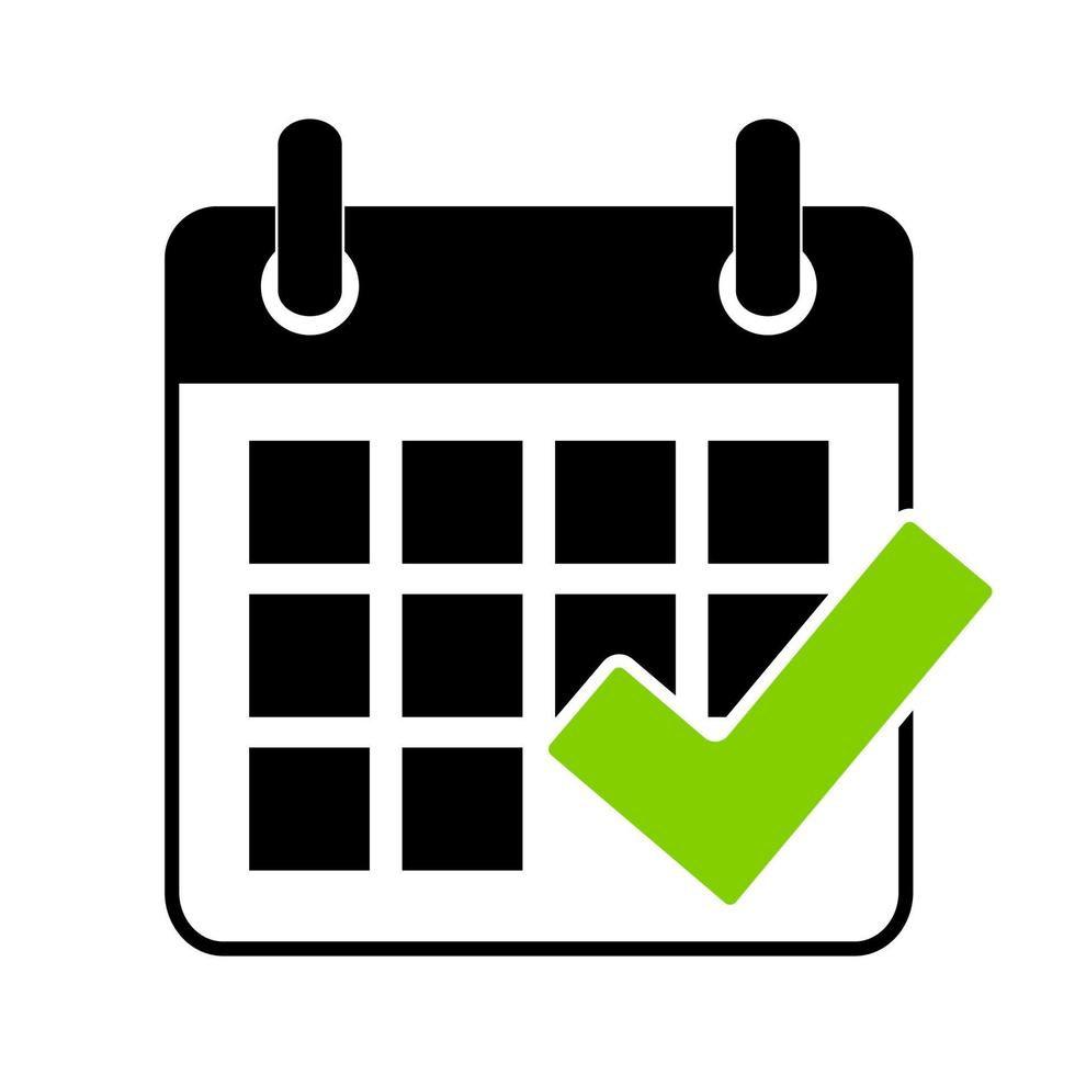 Calendar Icon. Concept of Schedule, appointment. vector