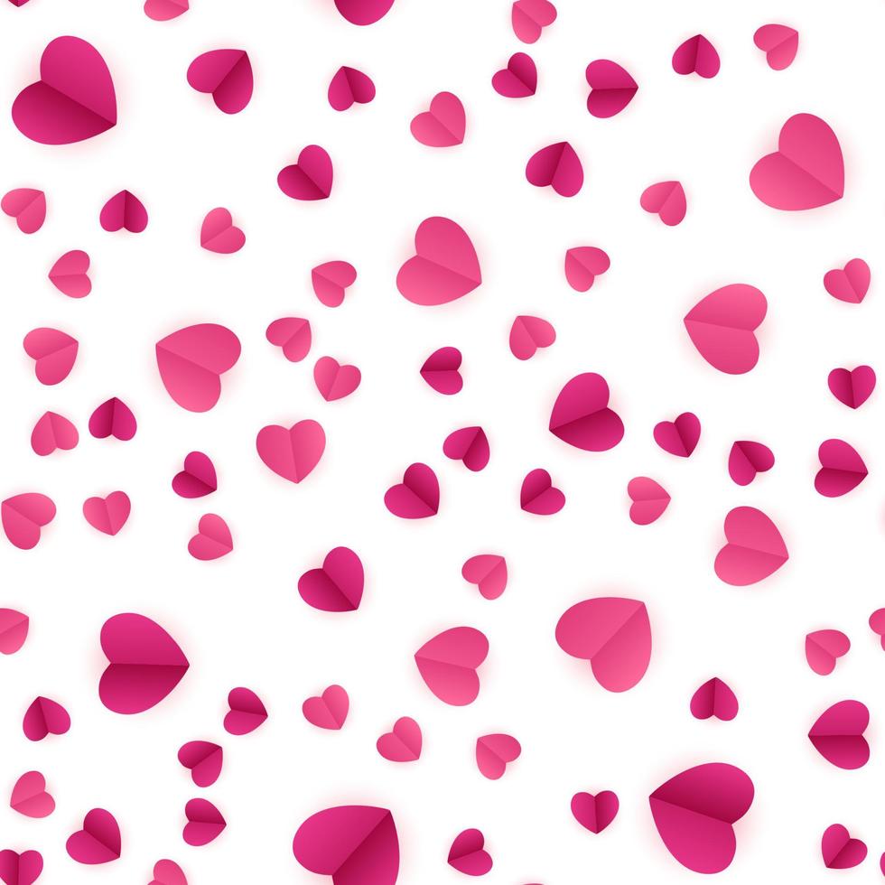 Abstract Heart Seamless Pattern Background. Vector Illustration