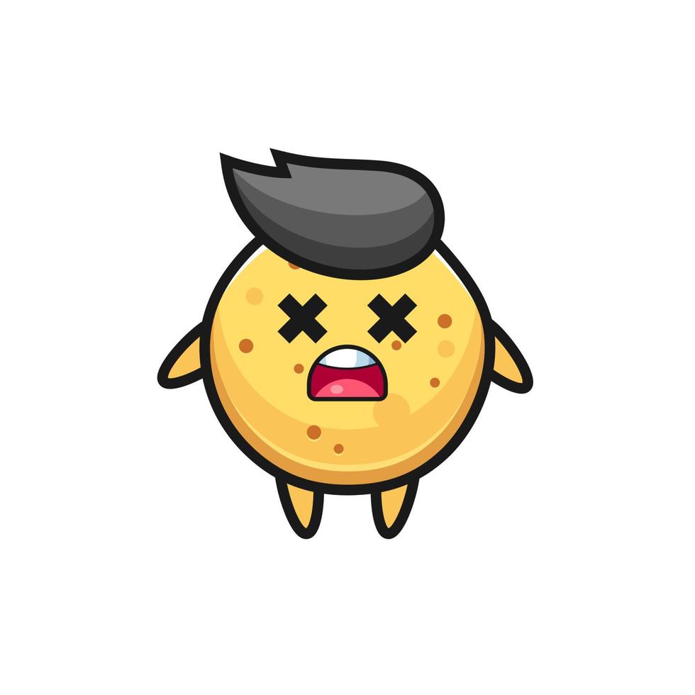 the dead potato chip mascot character vector
