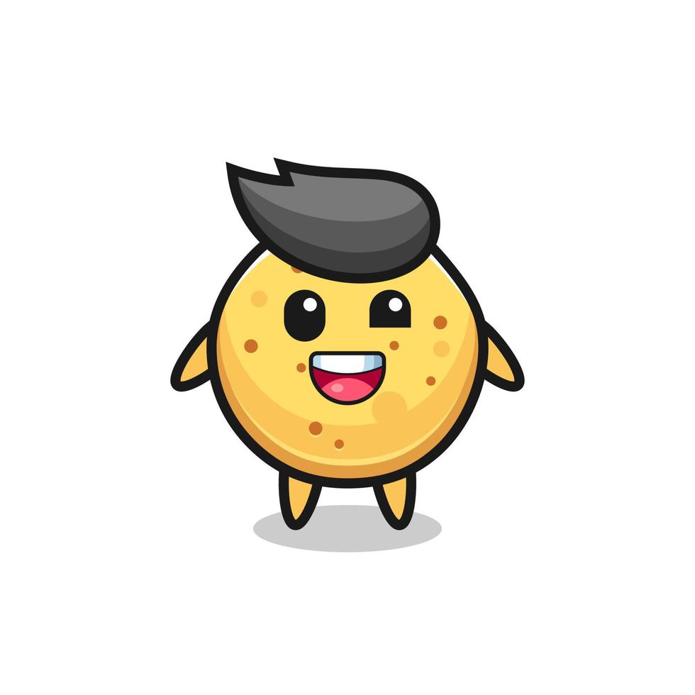 illustration of an potato chip character with awkward poses vector
