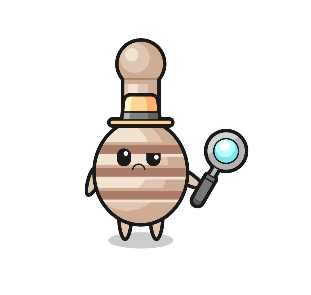 the mascot of cute honey dipper as a detective vector