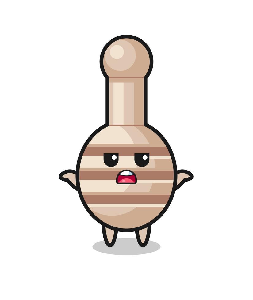 honey dipper mascot character saying I do not know vector