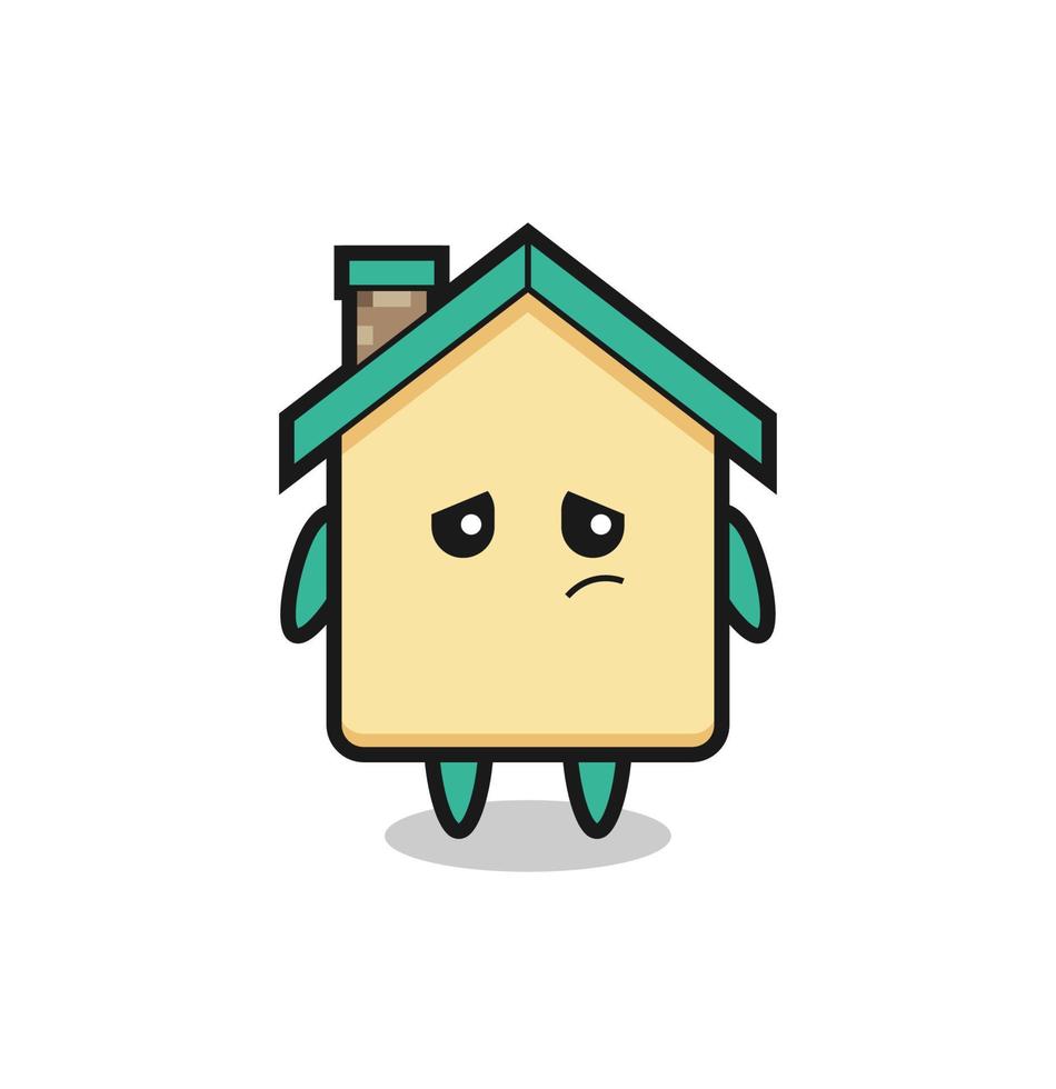 the lazy gesture of house cartoon character vector