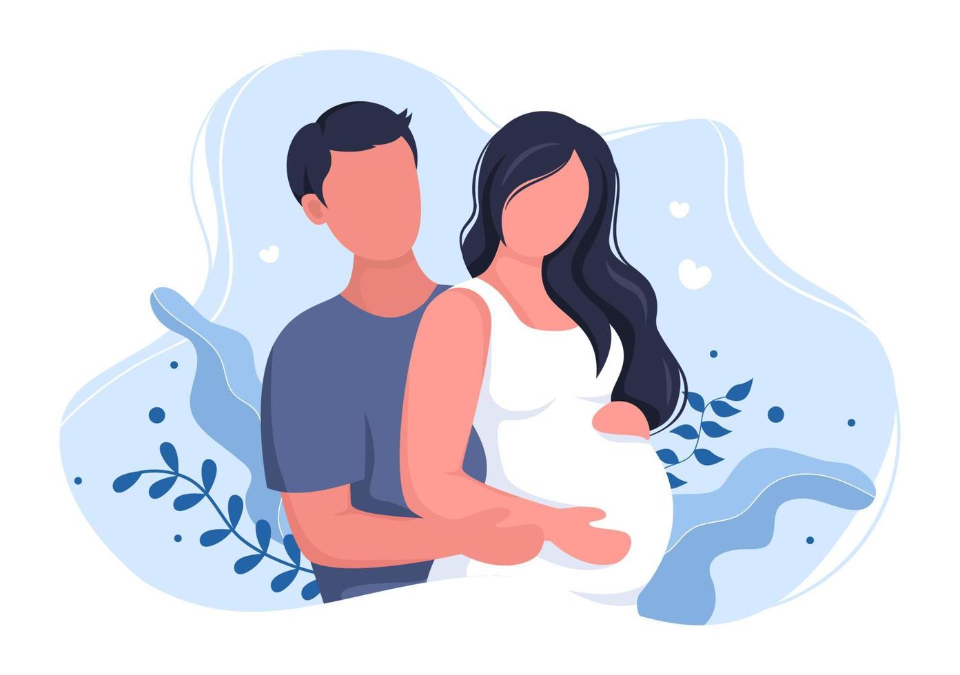 Ilustración de vector de fondo de dama embarazada