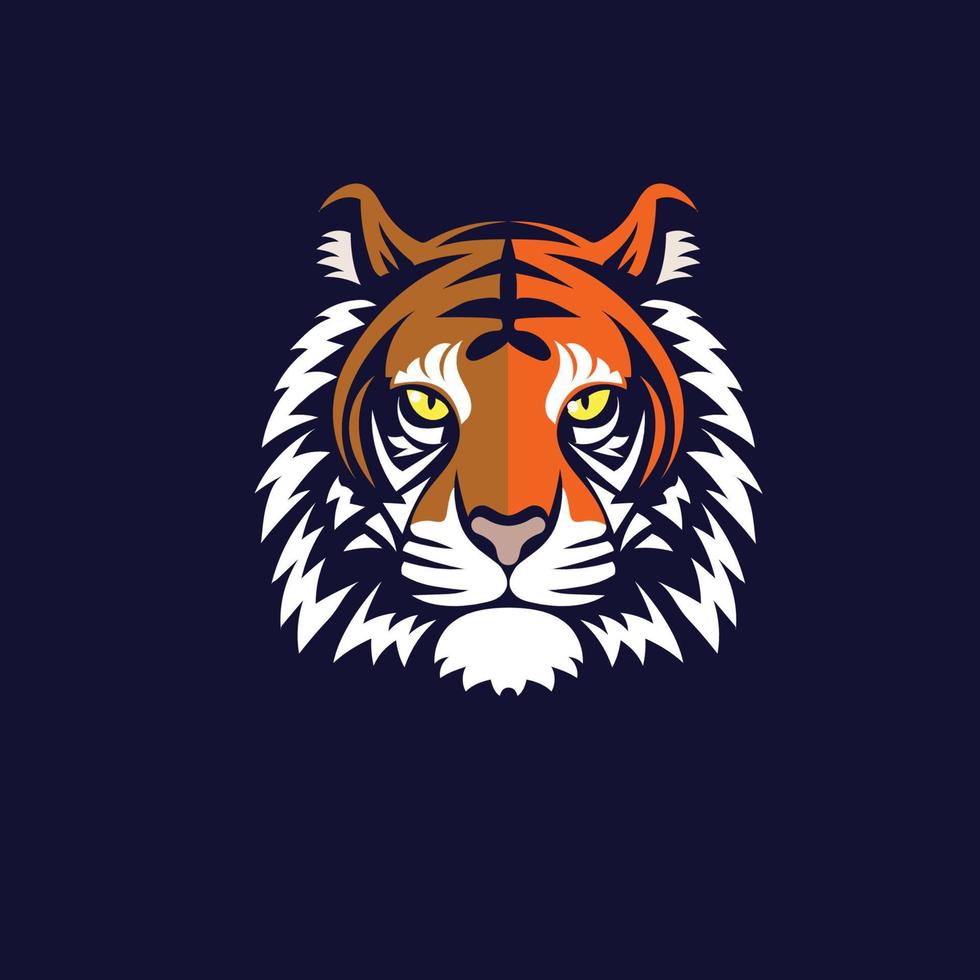 colorful Tiger head mascot vector