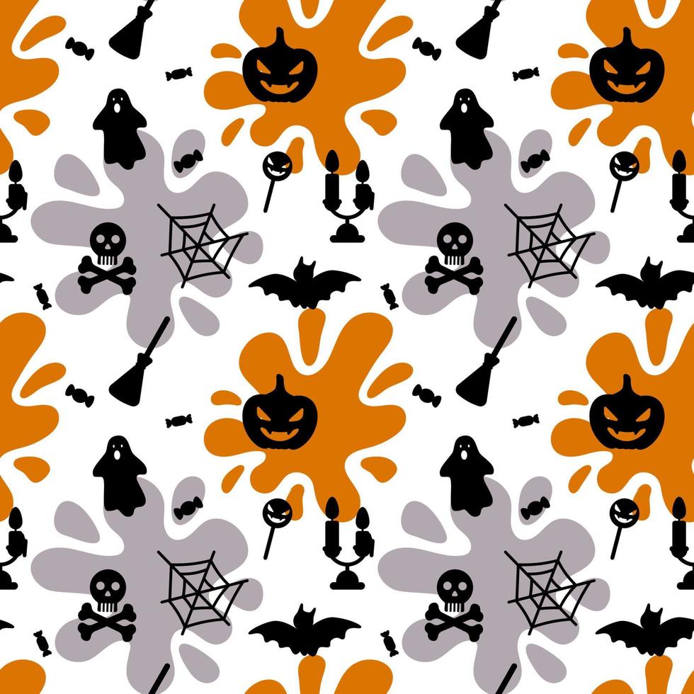 Halloween seamless pattern vector