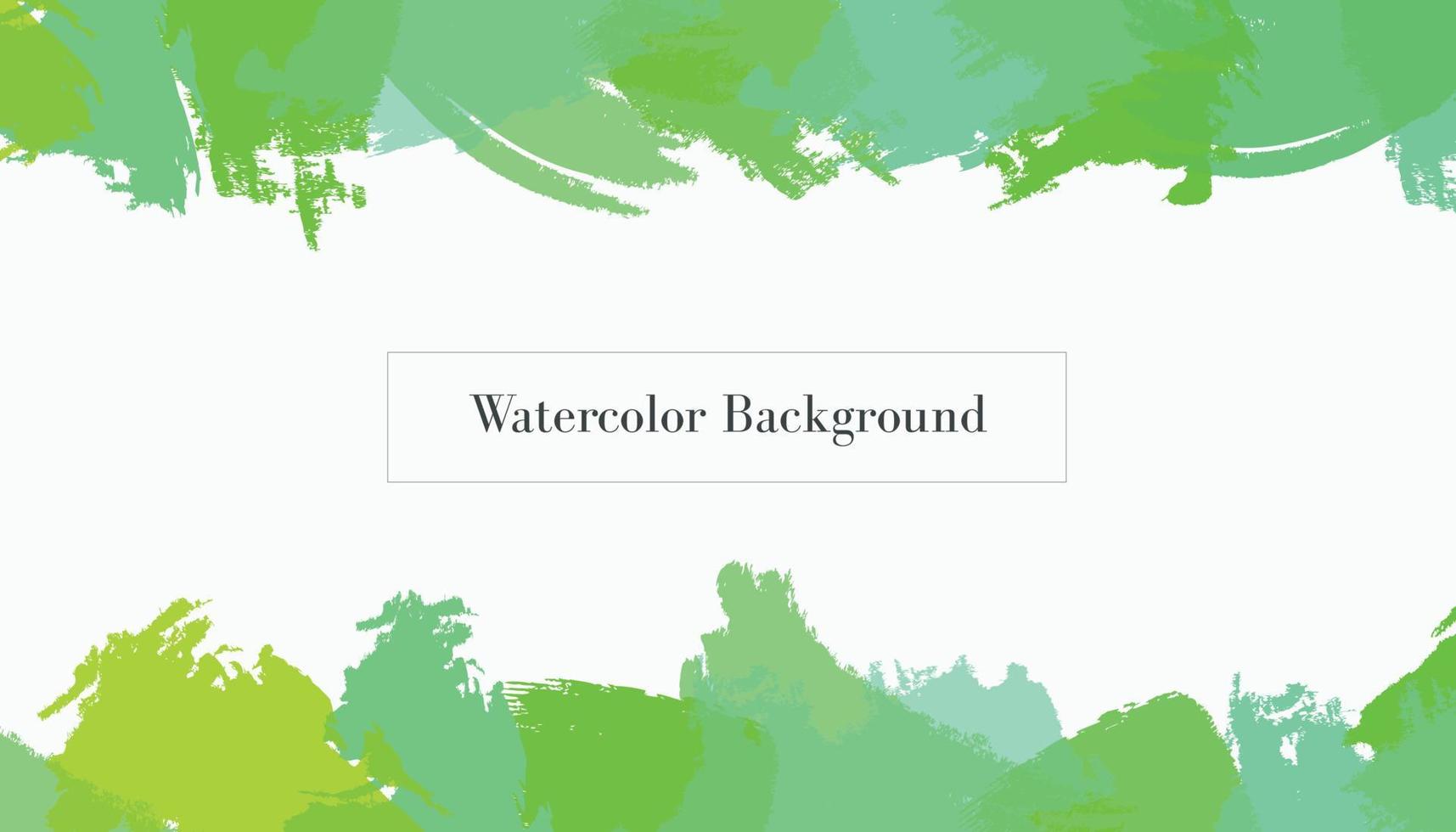 green watercolor abstract background design template vector