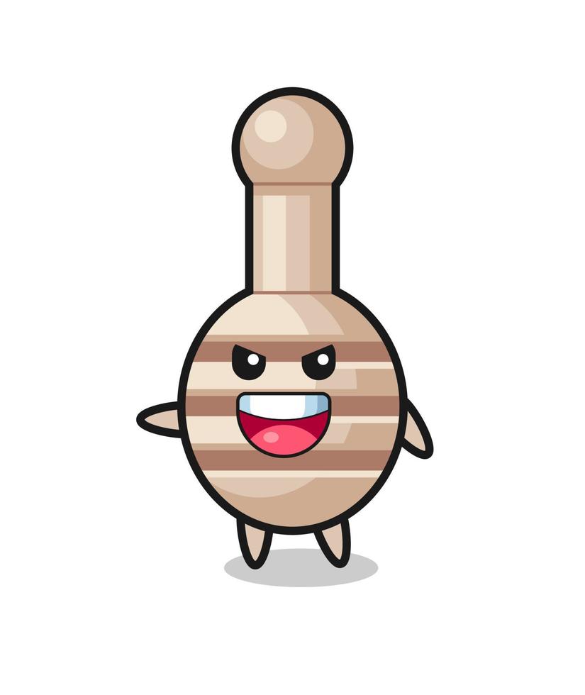 honey dipper cartoon with very excited pose vector