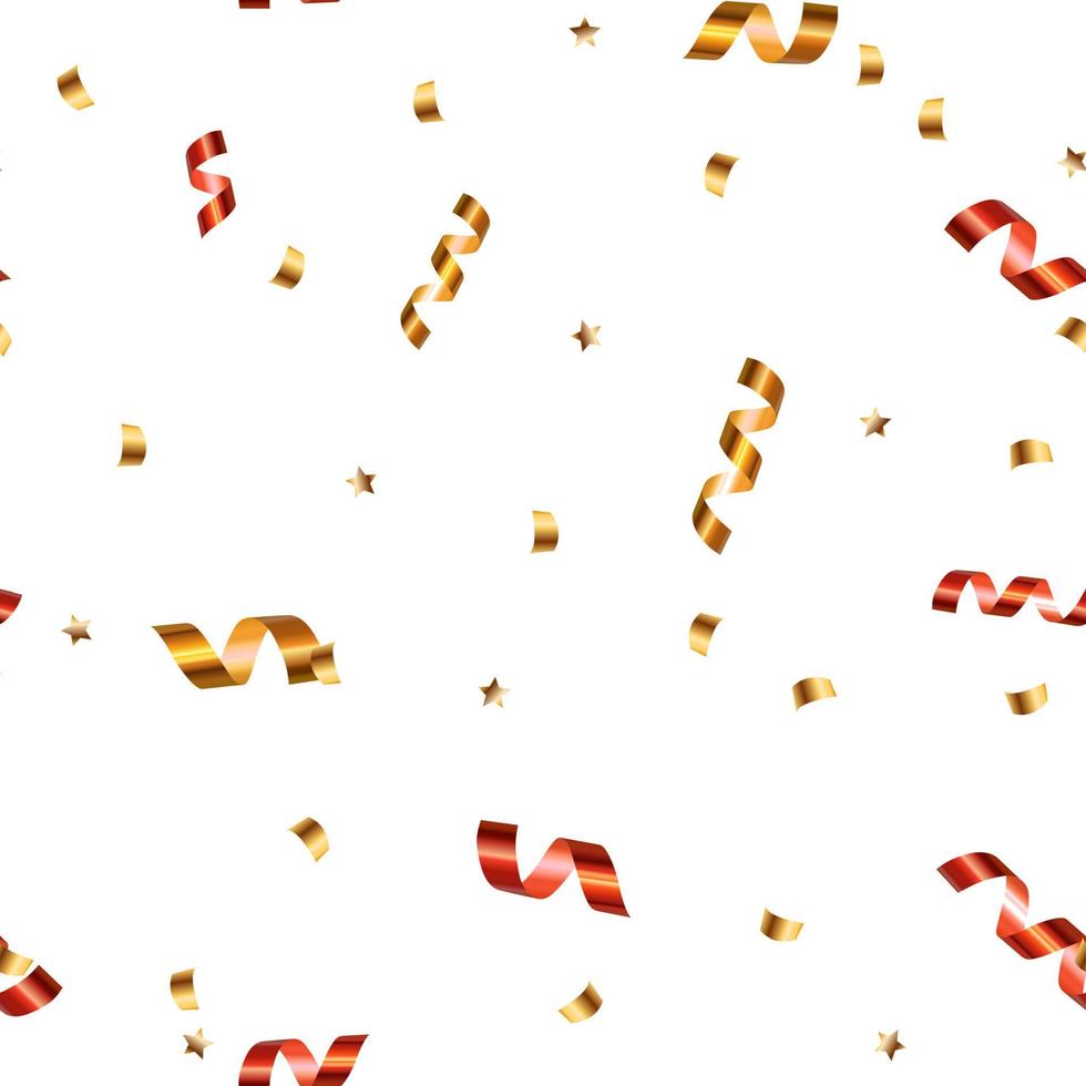 Abstract Party Confetti and Stars Seamless Pattern vector