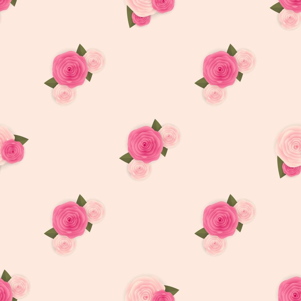 Seamless Pattern Background with Flowers. Vector Illustration