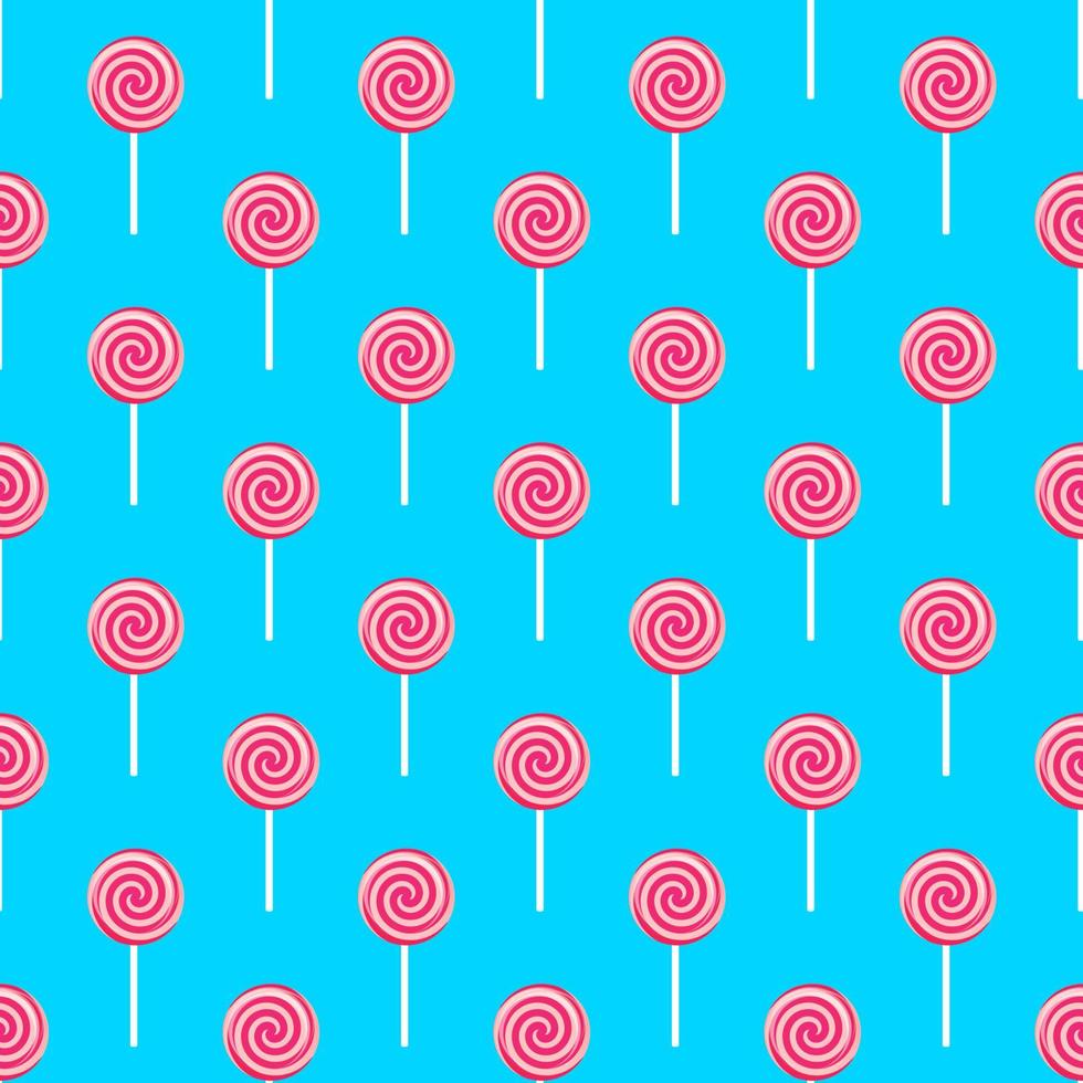 Abstract Seamless Pattern Background with Sweet Lollypop. vector