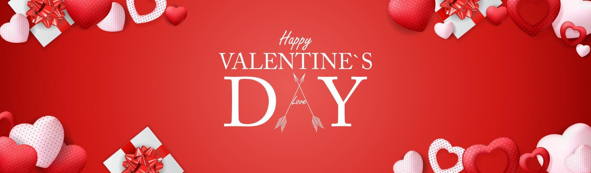 Happy Valentines Day Background. Vector Illustration EPS10