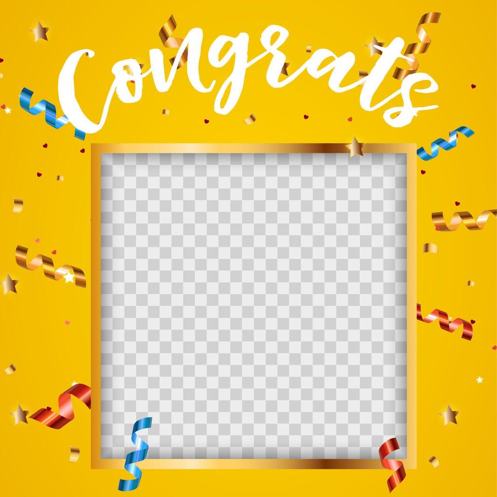 Congratulations design template background. vector