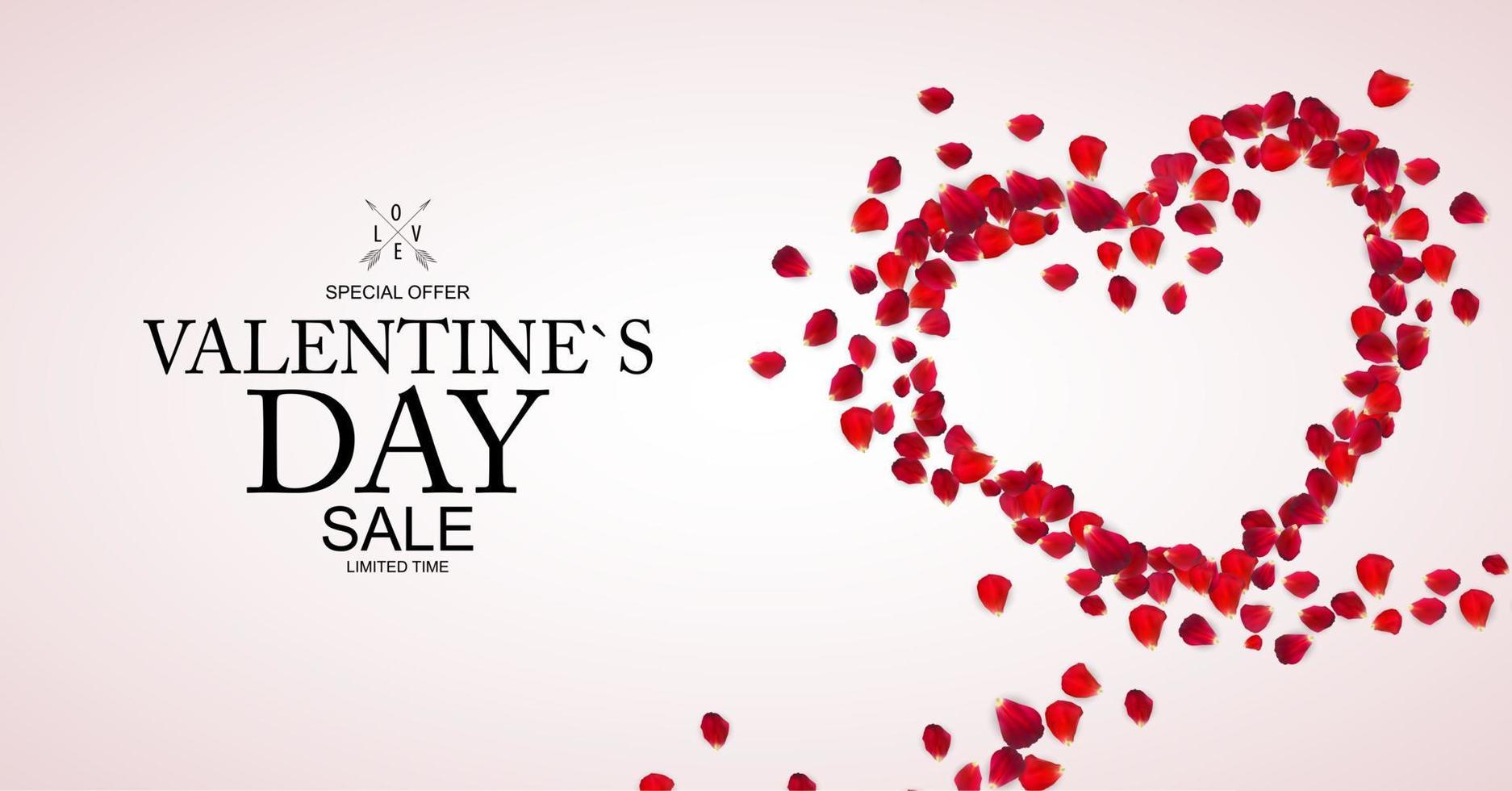 Happy Valentines Day Sale Background. Vector Illustration EPS10