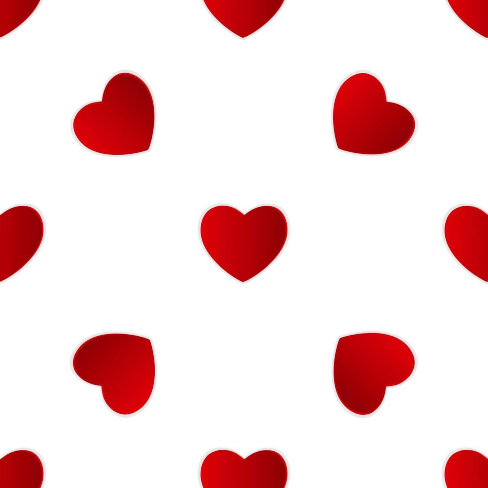 Valentines Day Heart Seamless Pattern Background. Vector Illustration