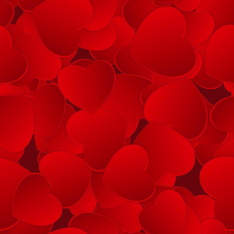 Valentines Day Heart Seamless Pattern Background. Vector Illustration