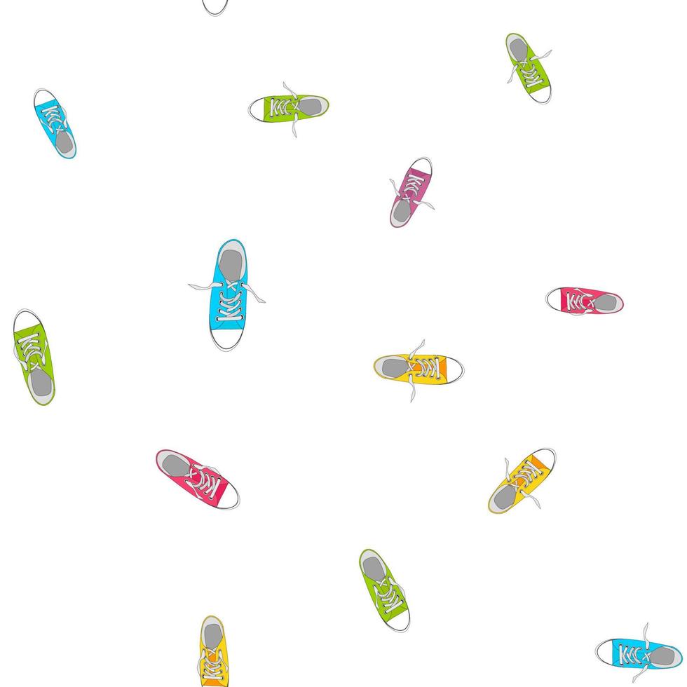 Shoes Seamless Pattern Background Vector Illustration