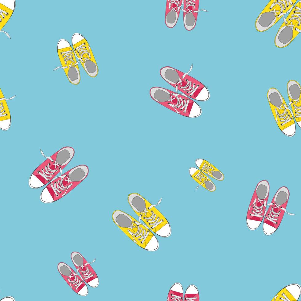 Shoes Seamless Pattern Background Vector Illustration