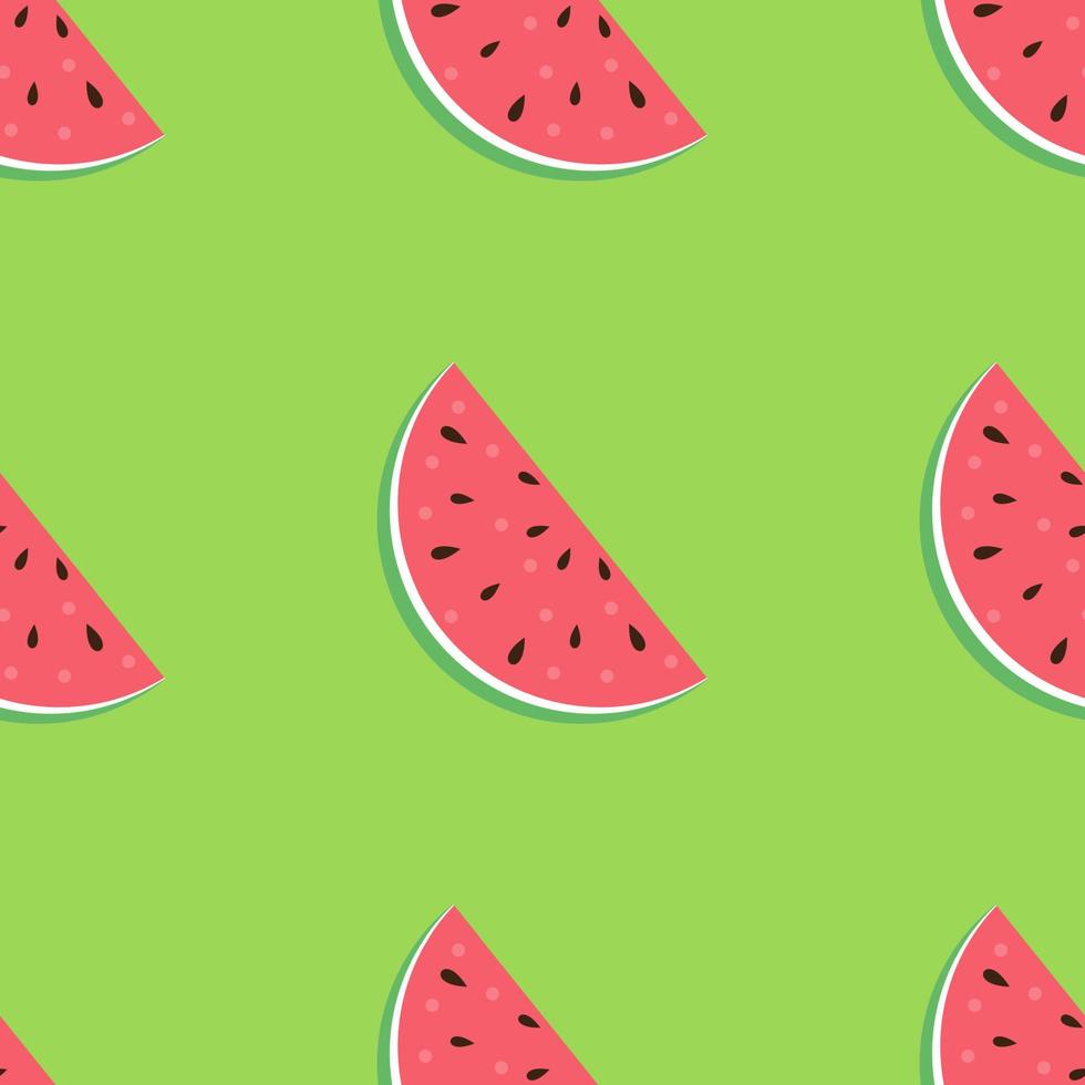 Watermelon Seamless Pattern Background. Vector Illustration