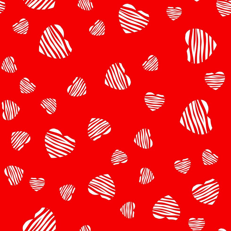 Abstract Heart Seamless Pattern Background. Vector Illustration