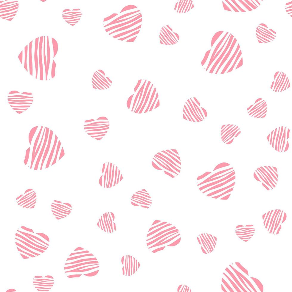 Abstract Heart Seamless Pattern Background. Vector Illustration