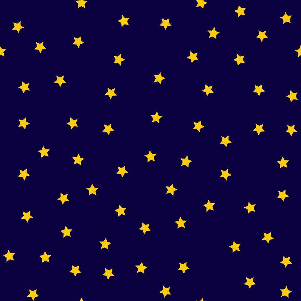 Night Star Sky Seamless Pattern Background Vector Illustration