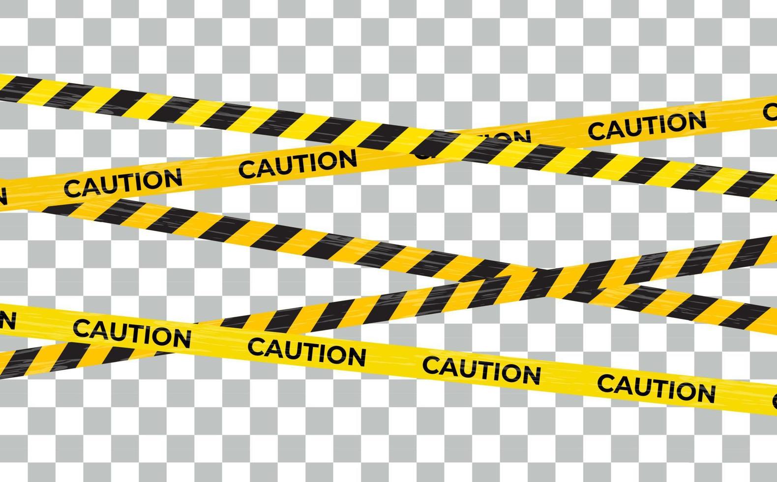 Caution Warning lines, Danger signs isolated vector