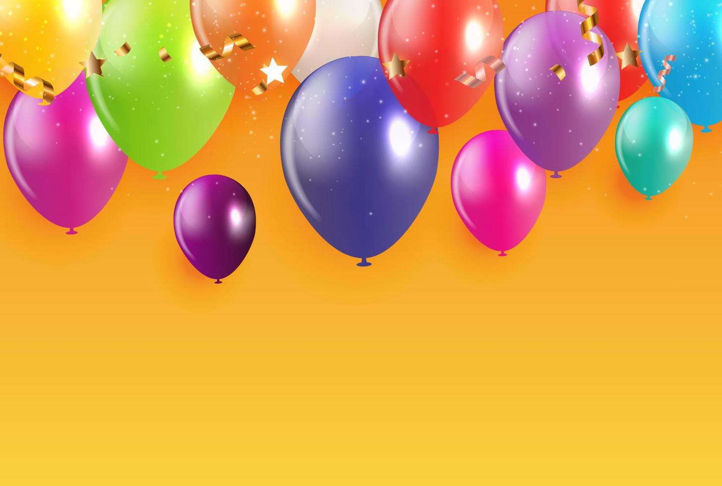 Holiday Background with Balloons. Vector Illustration