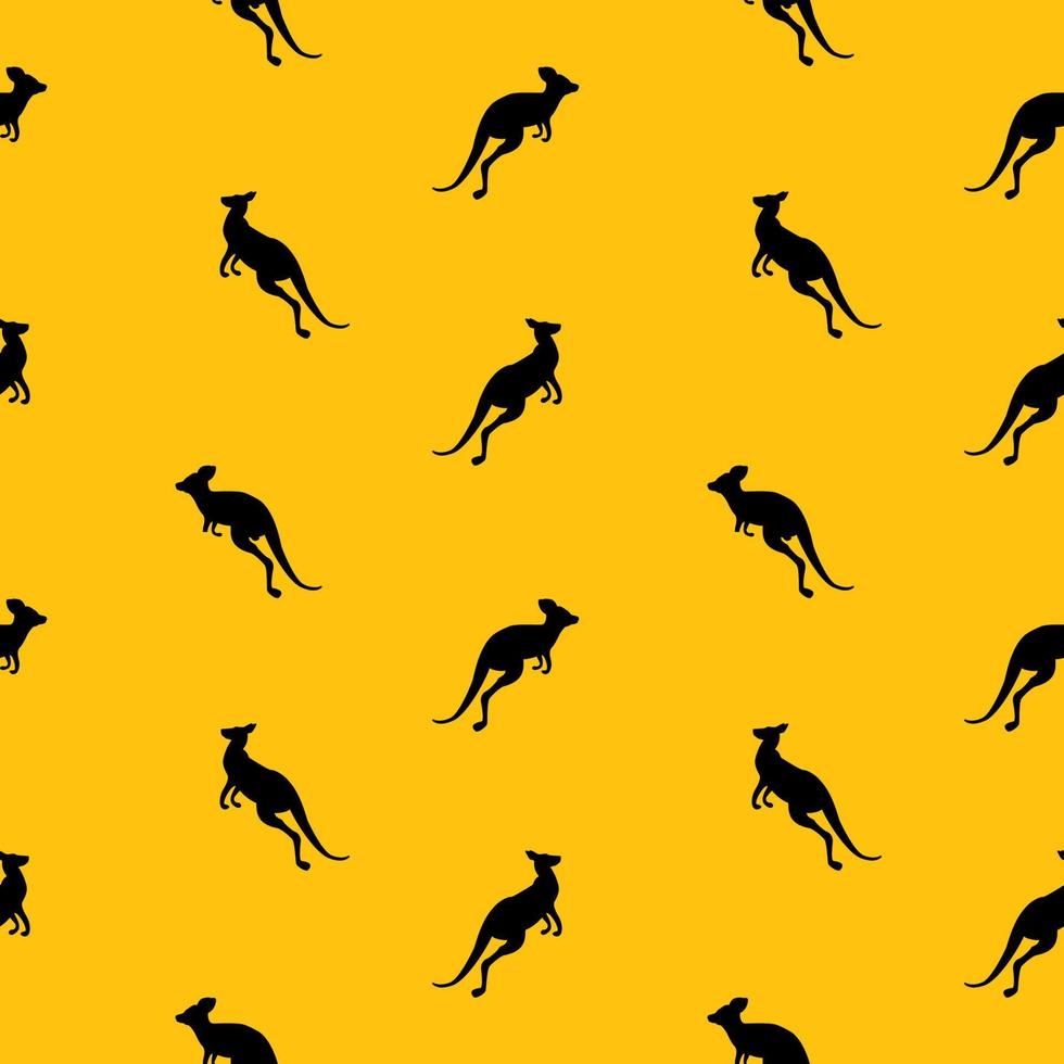 Animal seamless pattern background with kangaroo. Vector Illustration
