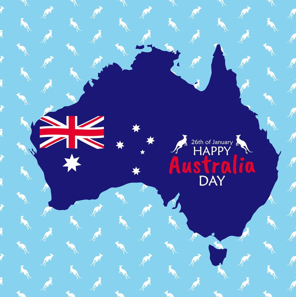 26 January Happy Australia Day. Vector Illustration